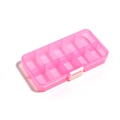 Caja de almacenamiento rosa de plástico PP con 10 compartimentos para bricolaje - 10 Rejillas / Rosa 2