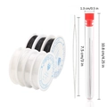 Σετ DIY για κοσμήματα με ελαστικό νήμα 1.0mm και μεγάλη βελόνα από ανοξείδωτο ατσάλι - 1.2mm Ελαστική Κλωστή Με Βελόνα / Λευκό