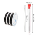 Σετ κοσμημάτων DIY με ελαστική κλωστή 0.6mm, βελόνα 7.5cm και διαφανή σωλήνα αποθήκευσης - 8mm (8 Μέτρα Κορδόνι + Σωλήνας Βελόνας) / Μαύρο