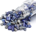 Cuentas irregulares de lapislázuli azul profundo con agujeros para hacer joyas DIY - Peso Neto 45g/Botella / Lapislázuli