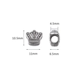 Perlina distanziatrice corona in argento vintage per creazione di gioielli DIY - Forma di Corona (6#)