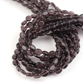 Gedetailleerd overzicht van donkerpaarse ovale agaatkralen voor DIY-sieraden in spiraal - 8*6mm / Imitatie amethist