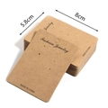 Macro shot of 5.8x8cm kraft paper jewelry display cards for earrings and necklaces - 9# 5.8*8cm