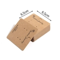 Close-up of 6.5cm kraft paper jewelry display cards with printed diamond patterns - 11# 6.5*6.5cm