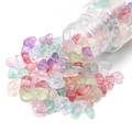 Mezcla de piedras naturales pulidas con agujeros para creación de joyas artesanales - Peso Neto 45g/Botella / Cristal de explosión