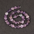Spiraalvormige opstelling van paarse amethist kralen in hartvorm voor DIY-sieraden - 10*11mm / Amethist