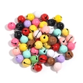Cascabeles redondos de metal lacado de colores para manualidades y collares de mascotas - 10mm / Multicolor