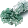 Piedras de aventurina verde natural pulida con agujeros para creación de joyas DIY - Peso Neto 45g/Botella / Aventurina Verde