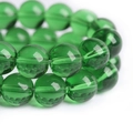 Macro-opname van 8-10mm donkergroene glaskralen voor DIY sieraden maken - Groen