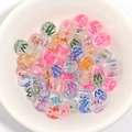 Colorful transparent acrylic letter W beads for DIY children bracelets and jewelry - 100 Pcs/Pack / Letter W