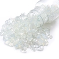 Piedras naturales irregulares blanco lácteo traslúcido con agujeros para joyería DIY - Peso Neto 45g/Botella / Ópalo