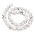 Spiraalvormige streng hartvormige witte howliet steen kralen voor DIY sieraden - 10*11mm / Witte Howliet