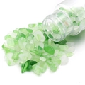 Piedras naturales verdes GXZ14 en frasco para accesorios de joyería DIY hechos a mano - Peso Neto 45g/Botella / Ágata verde
