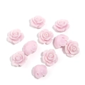 Pink resin camellia flower beads for DIY jewelry making and handmade accessories - 10mm / Light Purple / 10 Pieces Pack