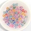 Transparent acrylic colorful beads with letter Z for DIY jewelry making - 100 Pcs/Pack / Letter Z