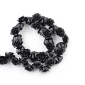 Perline di camelia in resina nera opaca per la creazione di gioielli artigianali DIY - 6mm / Nero / Confezione da 10 Pezzi