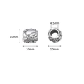 Charm 'DOG MOM' in argento antico con foro da 4,5 mm per bracciali e gioielli fai-da-te - Perla DOG MOM (25#)