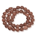 Rode goudsteen hart kralen streng voor DIY sieraden maken met schitterend effect - 10*11mm / Goudzandsteen