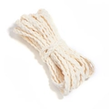 Gebroken wit 6mm gevlochten fluwelen koord voor DIY-sieraden en handgemaakte hobby - 6mm / Off-wit