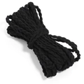6mm zwart gevlochten suède koord voor DIY sieraden en handgemaakte armbanden - 6mm / Zwart