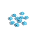 Blue rose camellia loose beads with stereoscopic 3D petals for DIY jewelry making - 10mm / Light Blue / 10 Pieces Pack