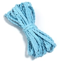 Lichtblauw 3-strengs gevlochten imitatiesuède koord voor DIY-sieraden en armbanden - 6mm / Blauw