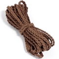 6mm donkerbruin gevlochten imitatiesuède koord met 3 strengen voor doe-het-zelf sieraden - 6mm / Donker Koffie