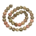 Hartvormige kralen van natuurlijke unakiet steen voor DIY sieraden maken - 10*11mm / Unakiet