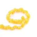 Perline di camelia 3D in resina giallo zenzero per creazione di gioielli e braccialetti - 6mm / Giallo / Confezione da 10 Pezzi