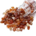 Cuentas de ágata roja pulida, piedras irregulares con agujeros para joyería hecha a mano - Peso Neto 45g/Botella / Ágata roja