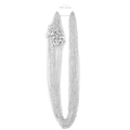 Silver plated thin chain necklaces for women with lobster clasps and fashion jewelry cards - Dense Chain / Silver