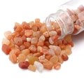 Piedras naturales pulidas con agujeros para la creación de joyas artesanales - Peso Neto 45g/Botella / Aventurina roja
