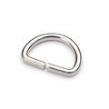 D-Ring Schnalle aus poliertem Edelstahl für Taschenriemen und DIY-Lederwaren-Zubehör - 7.5*9.5mm / Stahlfarben
