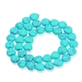 Groene turkoois hartvormige kralen met zwarte nerven voor het maken van DIY-sieraden - 10*11mm / Turkoois