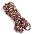 Cordon en daim tressé marron et crème 6mm pour la fabrication de bijoux et bracelets - 6mm / Khaki + Café Foncé