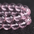 Translucente lichtroze glazen ronde kralen voor sieraden met een gladde gepolijste finish - 10mm / Roze