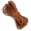 Cordon en daim tressé marron de 6mm pour bijoux DIY et bracelets faits main - 6mm / Khaki