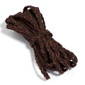 Cordon tressé de 6mm en faux daim marron et caramel pour la création de bijoux DIY - 6mm / Café Moyen + Café Foncé