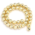 Polished gold faceted hematite beads for DIY jewelry making and handmade accessories - 2mm / Gold