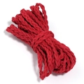 Cordon tressé rouge de 6mm en suédine à 3 brins pour la création de bijoux DIY à la main - 6mm / Rouge