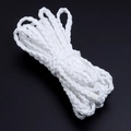 Cordon en suédine blanche tressée 6mm pour bracelets et accessoires bijoux DIY - 6mm / Blanc