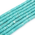 Polished turquoise disc spacer beads 4x2mm for DIY jewelry making and handmade crafts - Turquoise