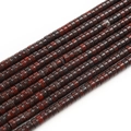 Deep red marbled stone cylindrical beads strands for DIY jewelry making accessories - Floral Red