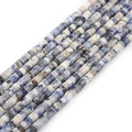 Polished blue sodalite natural stone tube beads for DIY jewelry making accessories - Light Blue Marble
