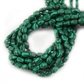 Platte ovale malachiet kralen met donkergroene golfpatronen voor DIY sieraden maken - 8*6mm / Malachiet (Geoptimaliseerd)