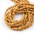 Platte ovale gembergele agaatkralen voor het maken van DIY sieraden en kralen kettingen - 8*6mm / Gele steen