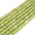 Green Aventurine rondelle disc beads in 4x2mm size for DIY jewelry making crafts - Light Southern Jade
