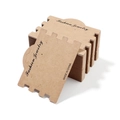 Brown kraft paper jewelry display cards for necklaces and bracelets with scalloped edges - 1# 10.5*8.5cm