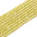 Polished light yellow jade rondelle spacer beads for DIY jewelry making and crafting - Lemon Jade
