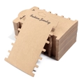Brown kraft paper jewelry display cards for DIY necklaces and bracelets in bulk stack - 2# 15.5*9cm